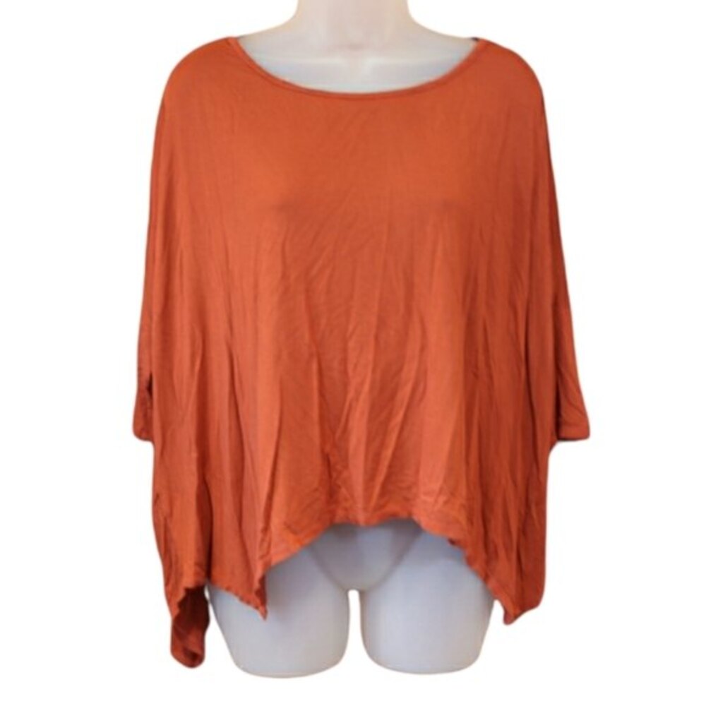 Gaby Orange Doleman Shark Bite Hen Top Large